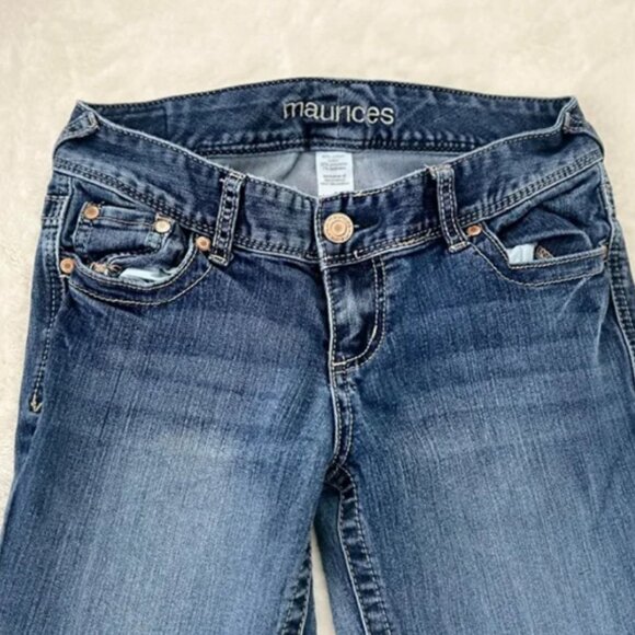 Women's Lighter Faded Straight with a Slight Flare, Jeans by Maurices - Picture 2 of 6